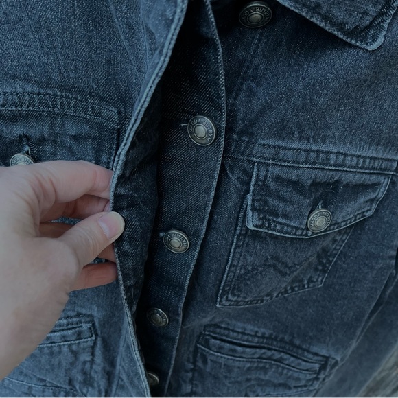 Magda Butrym Wm’s Arizona Grey Denim Cropped Jeans Jacket Sz 38/6 - Picture 5 of 15